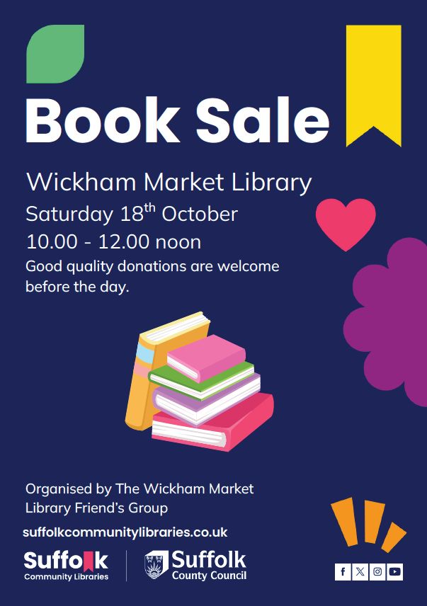 book sale wickham market library 18 Oct 25